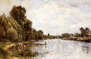 Stanislas lepine The Seine near Argenteuil oil painting